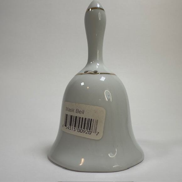 New Orleans Mardi Gras Mask Dinner Bell Porcelain Ceramic Vintage - Picture 6 of 9